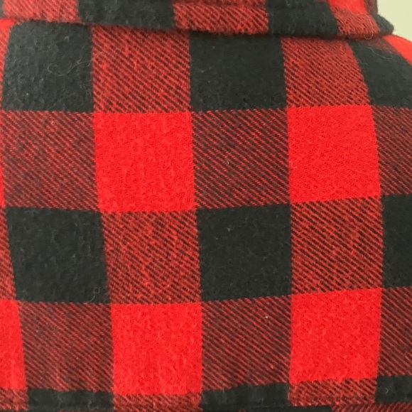 GAP Women Oversized Plaid Flannel Button Down Shirt-Red Buffalo Plaid | L - Picture 10 of 13